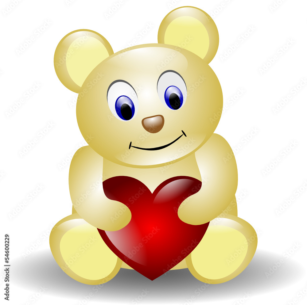 Teddybär mit Herz Teddybär mit Herz