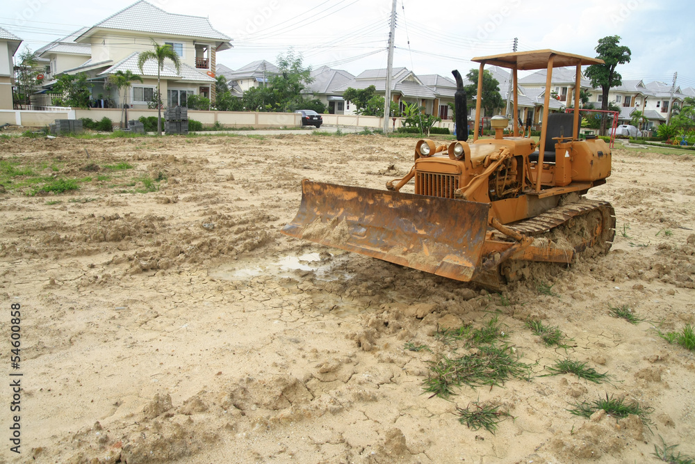 Fototapeta premium Excavator at a construction site