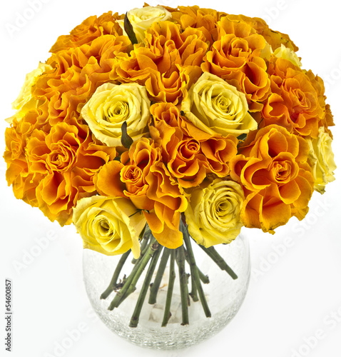 Fototapeta Naklejka Na Ścianę i Meble -  bouquet of roses on white background