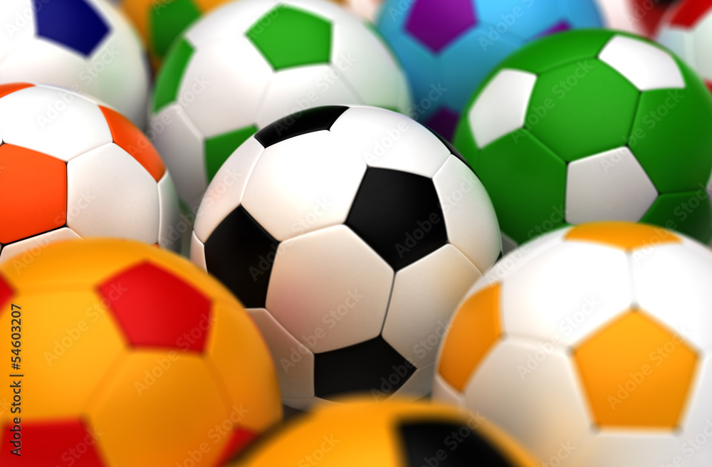Colorful Soccer Balls Colorful Soccer Balls