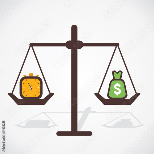 time and money both have equal importance vector