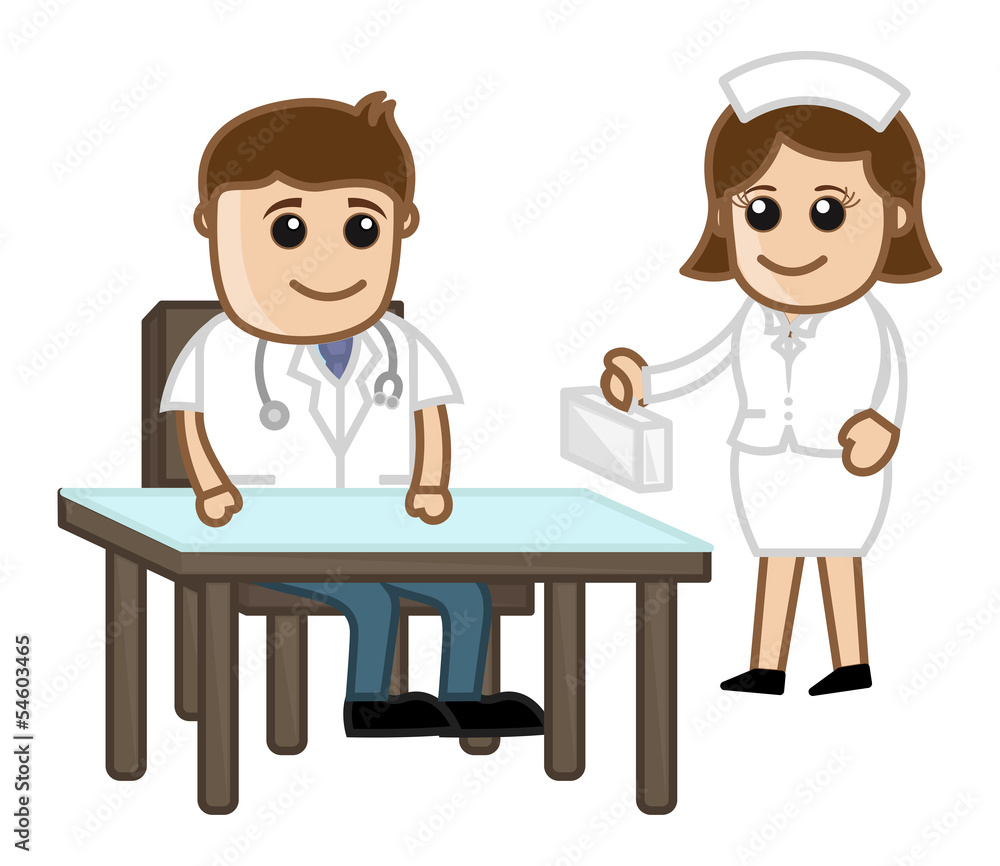 Doctor and Nurse - Medical Cartoon Characters