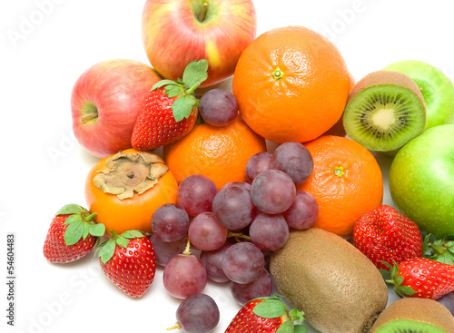 Fototapeta Naklejka Na Ścianę i Meble -  juicy fruit on a white background