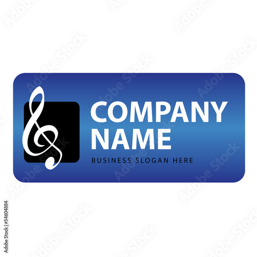 Business Logo Musik Notenschlüssel Noten