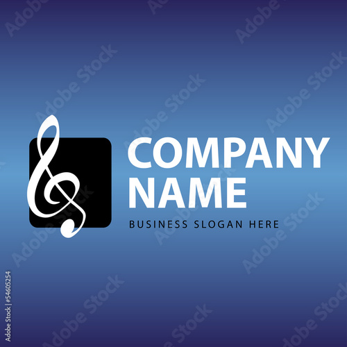 Business Logo Musik Notenschlüssel Noten