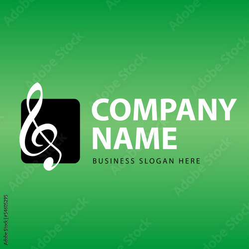 Business Logo Musik Notenschlüssel Noten