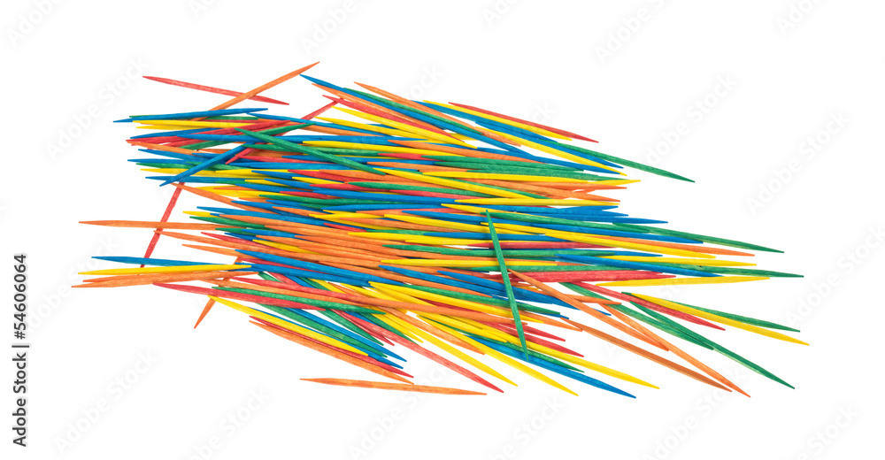Group of colorful toothpicks