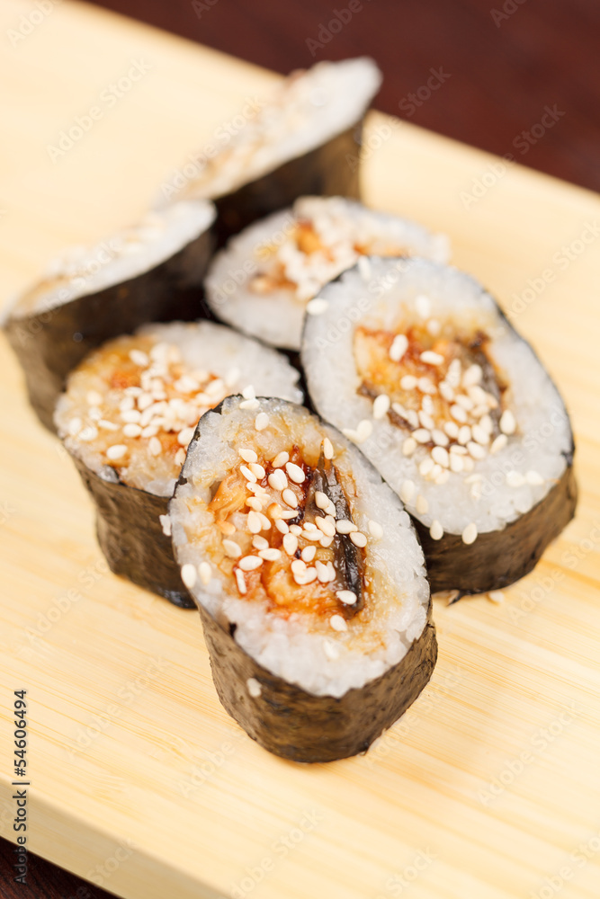 sushi with eel sushi with eel