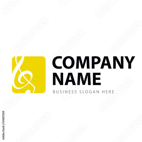 Business Logo Musik Notenschlüssel Noten