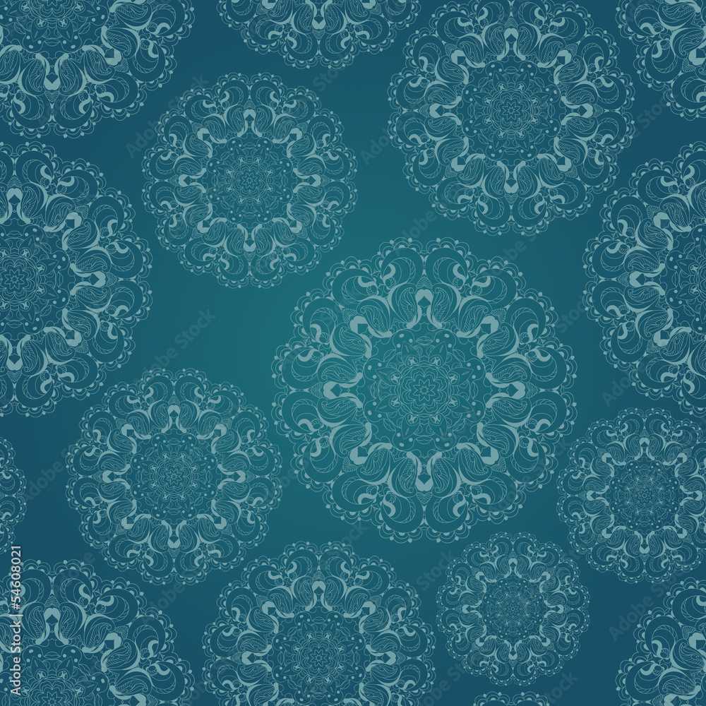 Beautiful blue seamless lace background vector Beautiful blue seamless lace background vector