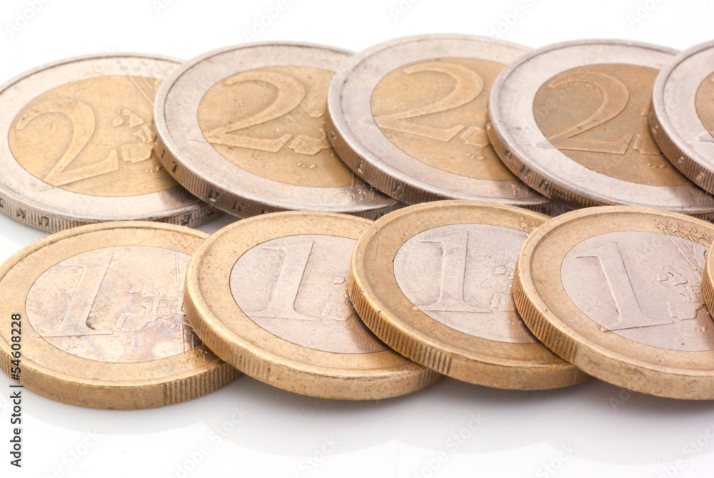 euro coins close-up euro coins close-up