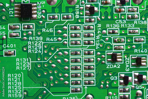 Texture  Green circuit board