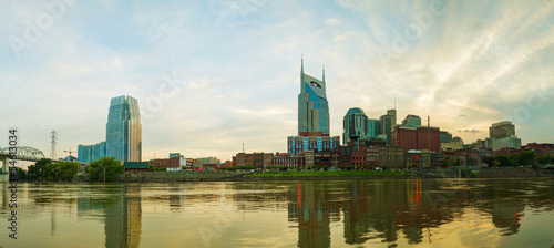 Obraz na płótnie Downtown Nashville cityscape in the evening w salonie