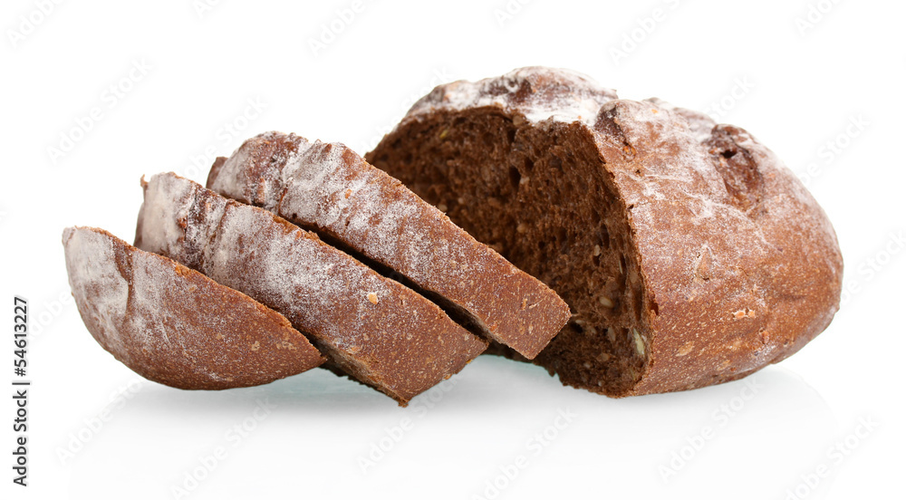 delicious sliced rye bread isolated on white delicious sliced rye bread isolated on white