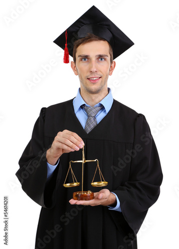 Young graduate lawyer isola...