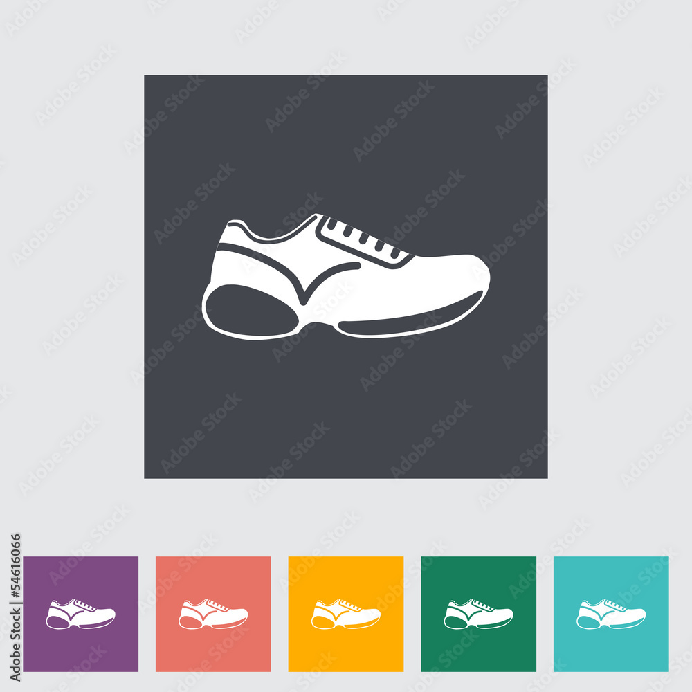 Naklejka premium Shoes flat icon.