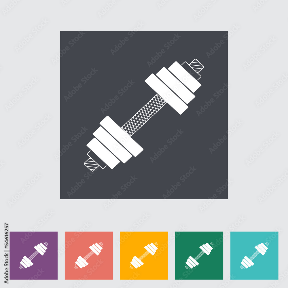 Dumbbell flat icon. Dumbbell flat icon.