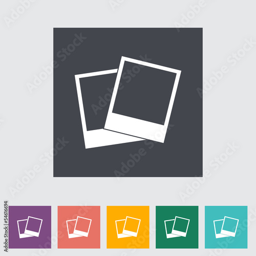 Photo single flat icon.