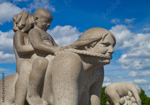 Sculptures in Vigeland park Oslo Norway