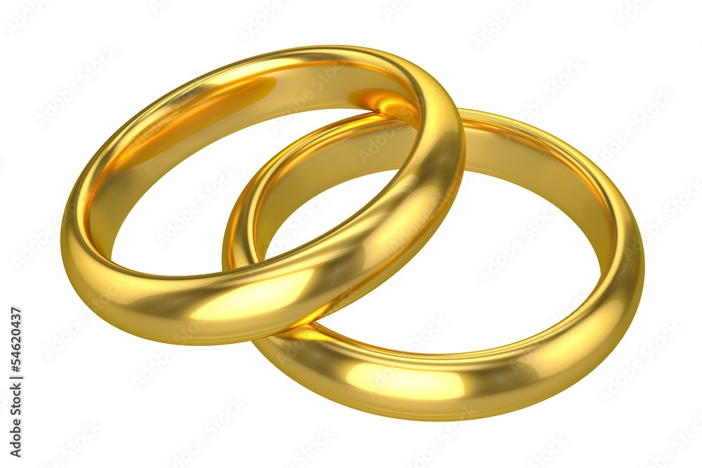Realistic Wedding Rings - Gold Realistic Wedding Rings - Gold