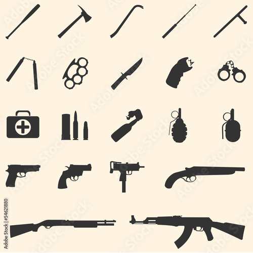 vector weapon icons