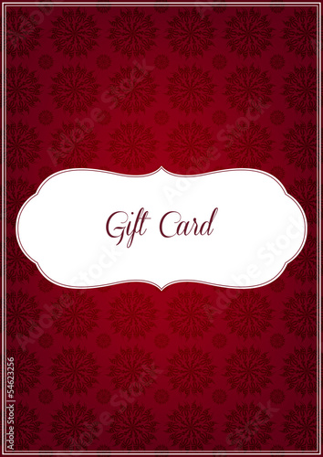 Red abstract gift card 20