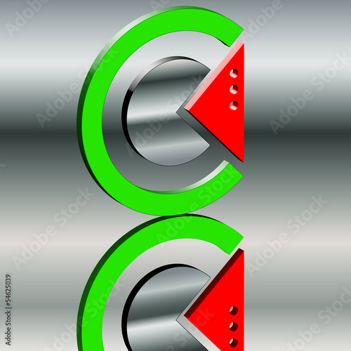 Logo C Dreieck Metall 3