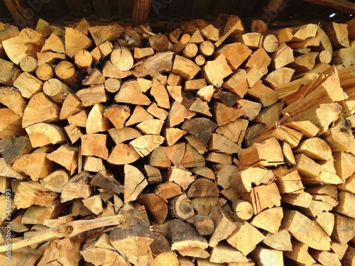 Holzscheite als Brennholz photo