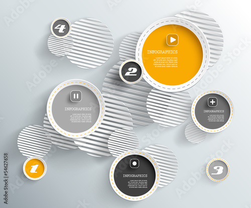 3d circles with shadows and place for your own text.