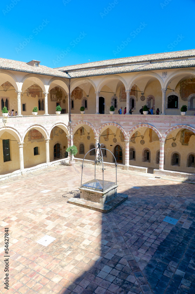 Cloister of San Francesco in Assisi, Italy