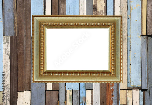 Wallpaper Mural picture frame on wood wall Torontodigital.ca