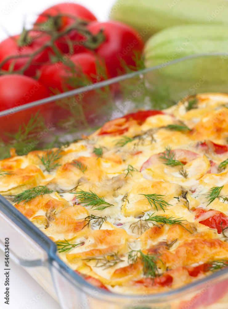 Delicious vegetables gratin