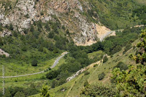 road in the mountains in Kazakhstan photo