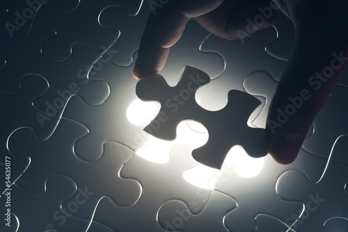 Картината върху платно Complete missing puzzle