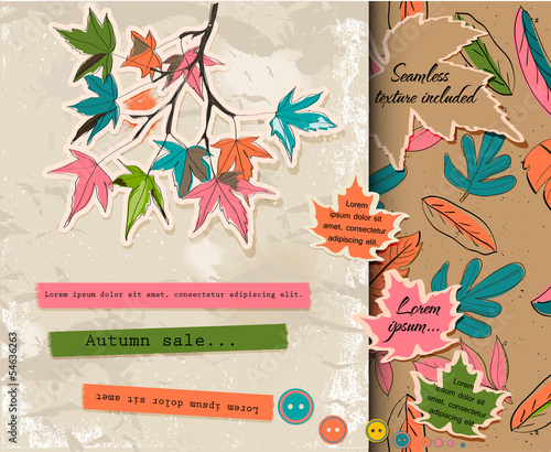 Scrapbooking set about autumn.