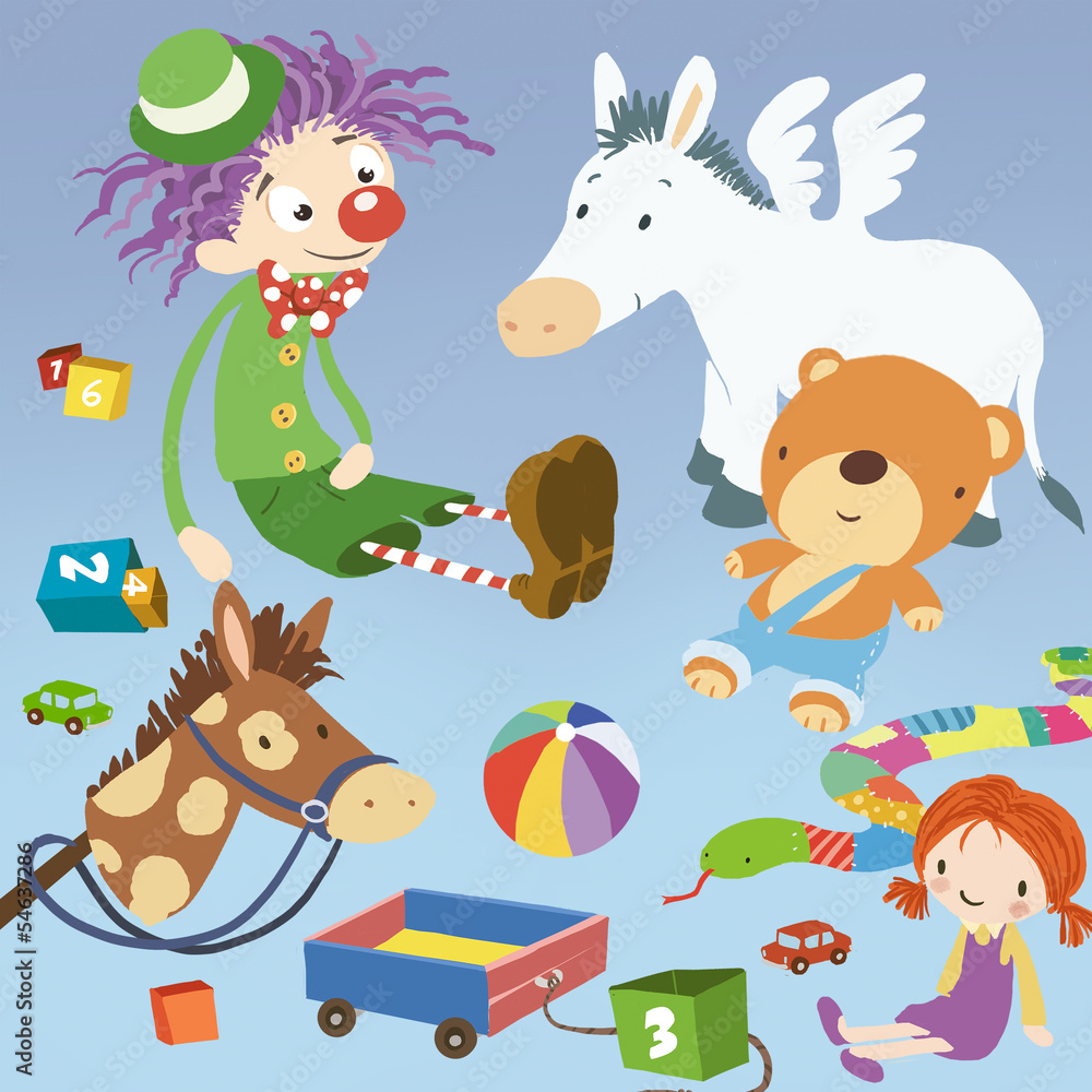 Naklejka premium juguetes