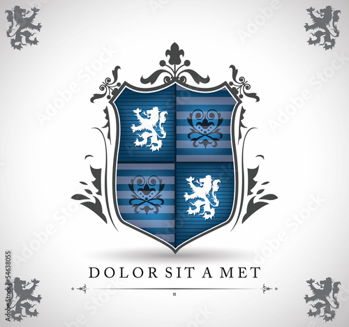 Vintage emblem with lions with a place for Your text
