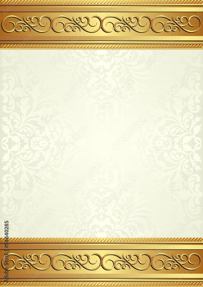 beige background with gold ornaments