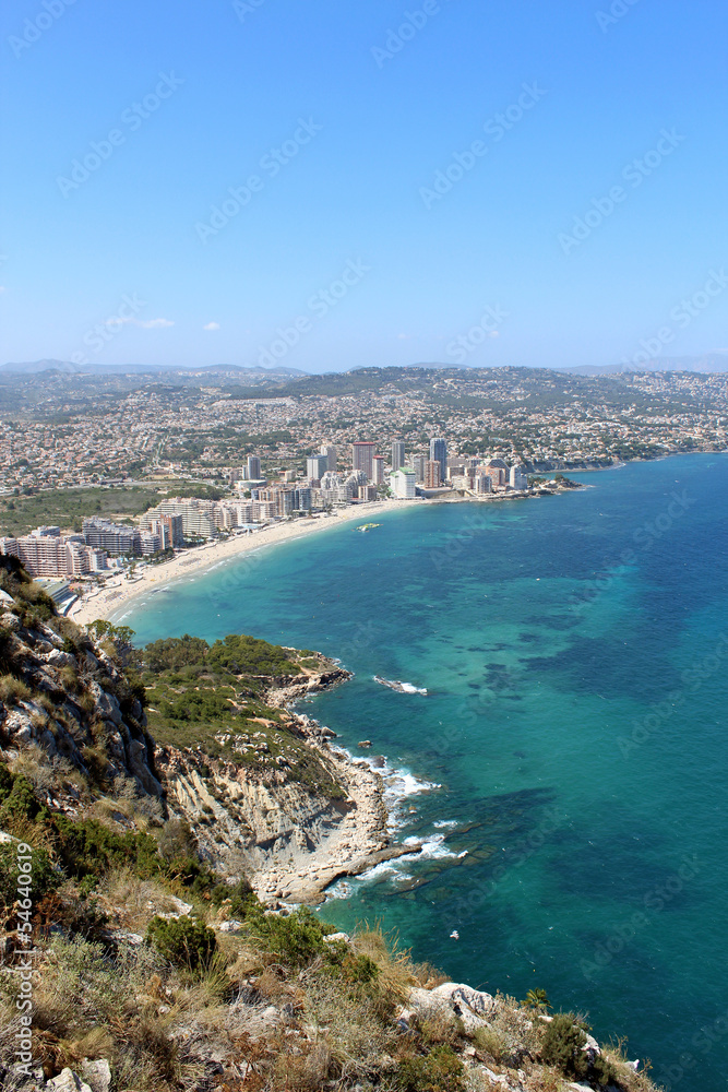 Obraz premium Panoramic view over Calp (Spain).