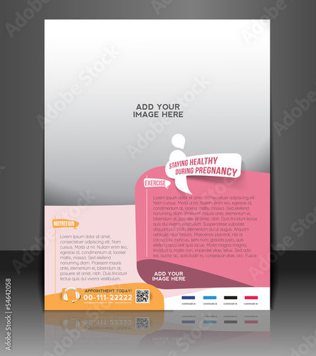Vector Maternity Hospital Flyer Magazine Cover