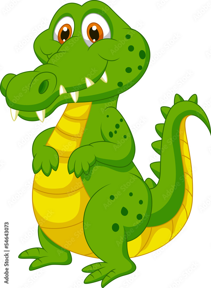 Obraz premium Cute crocodile cartoon