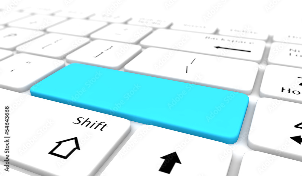 Fototapeta premium Keyboard with blue blank Enter button