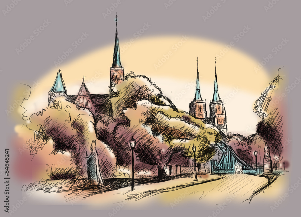 Obraz premium Breslau-Wroclaw