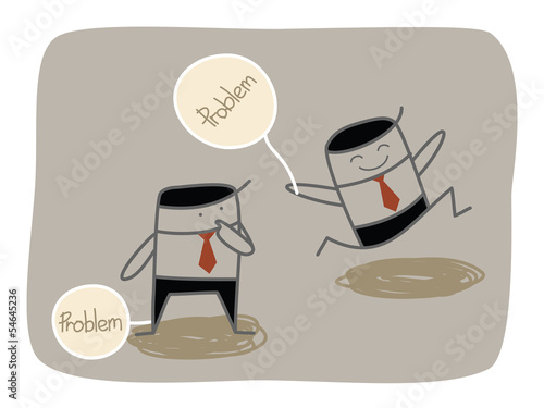 business man dealing with problem