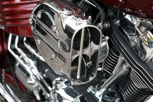 Details eines Motorrad-Motors