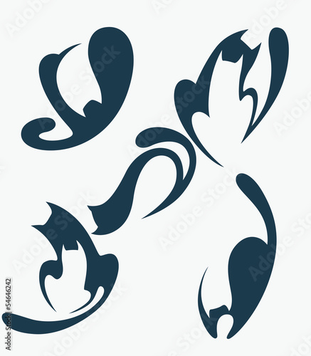 lovely cats, vector collection of animals symbols