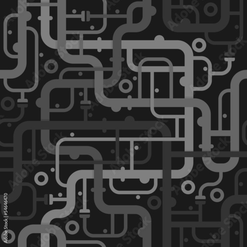 Abstract piping seamless pattern. Vector illustration.