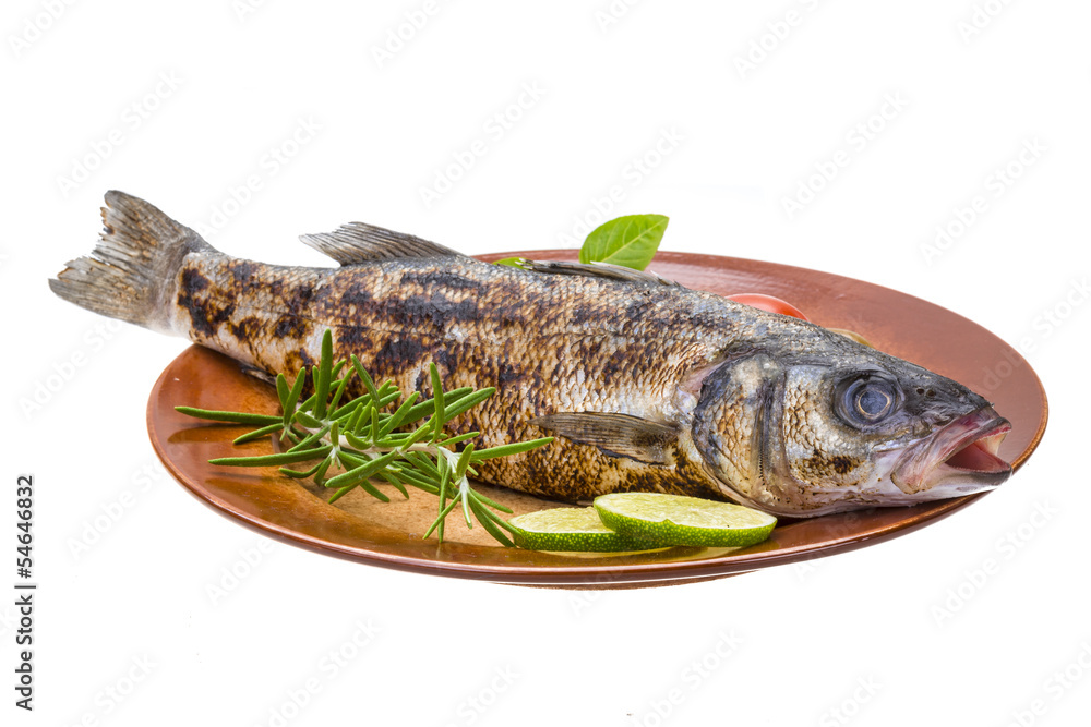 Roasted seabass