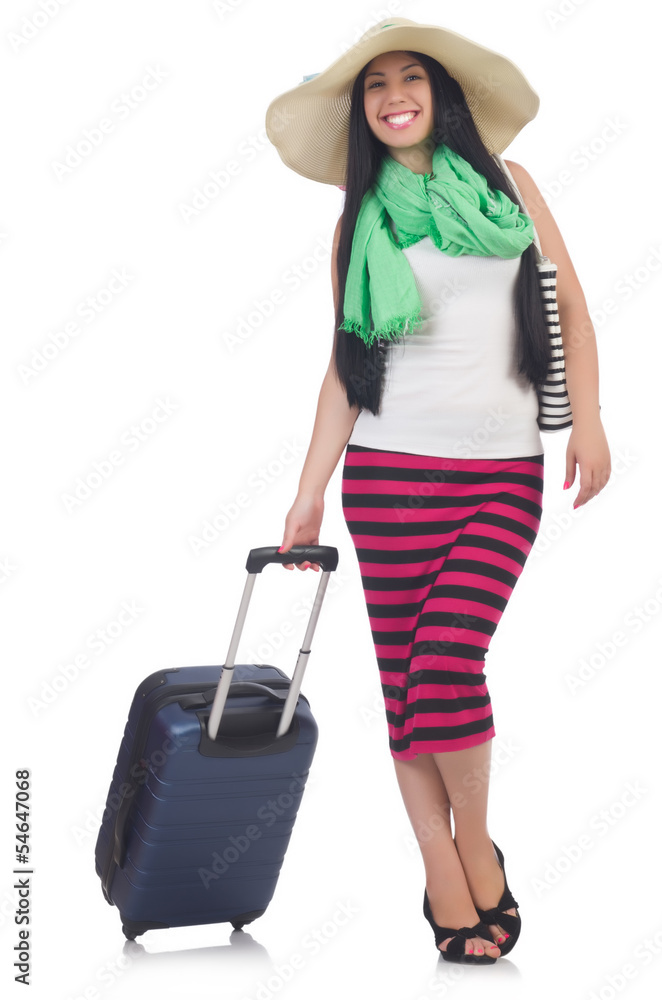 Young woman preparing for vacation Young woman preparing for vacation