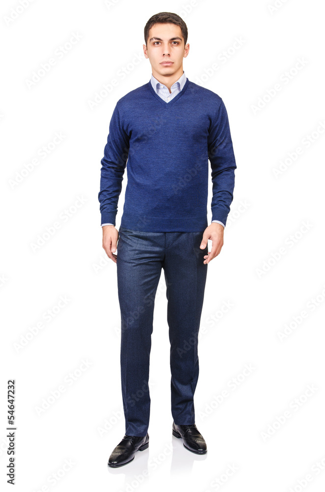Man in fashion look isolated on white Man in fashion look isolated on white